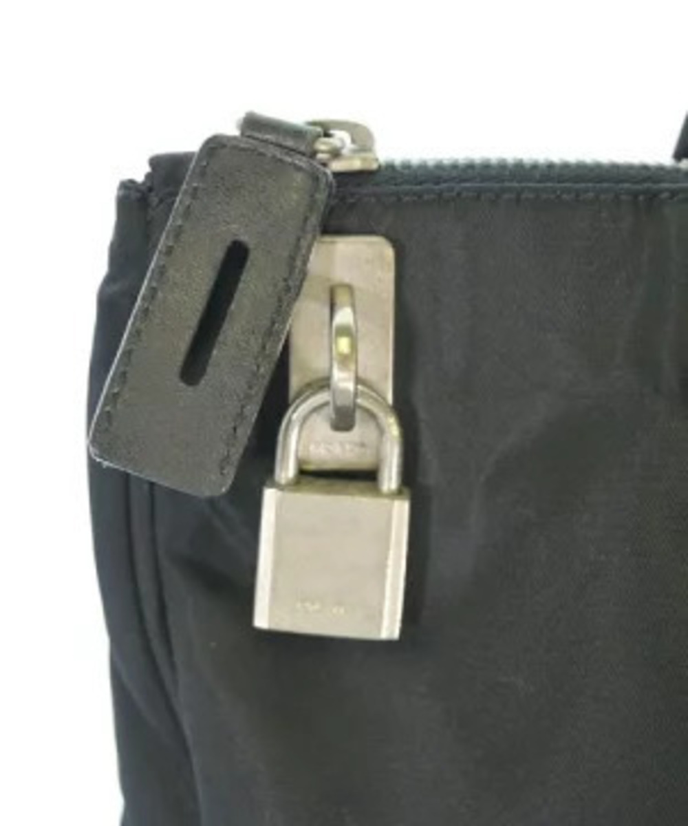 Prada black Tessuto tote double top handles enameled logo - Picture 6 of 7